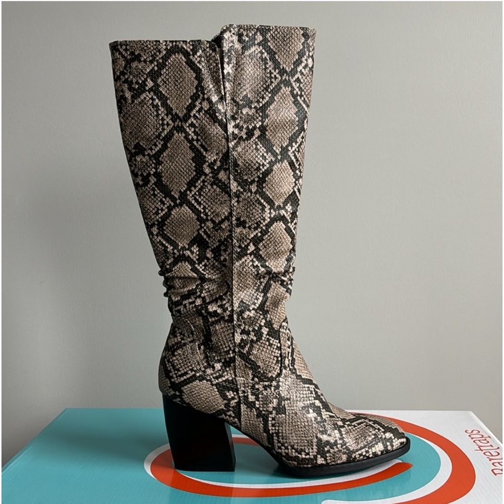 BareTraps Lilly Tall Snakeskin Embossed Boots - Picture 4 of 15